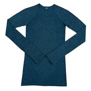Lululemon Swiftly Tech Long Sleeve Crew Top Shirt Blue Size 2